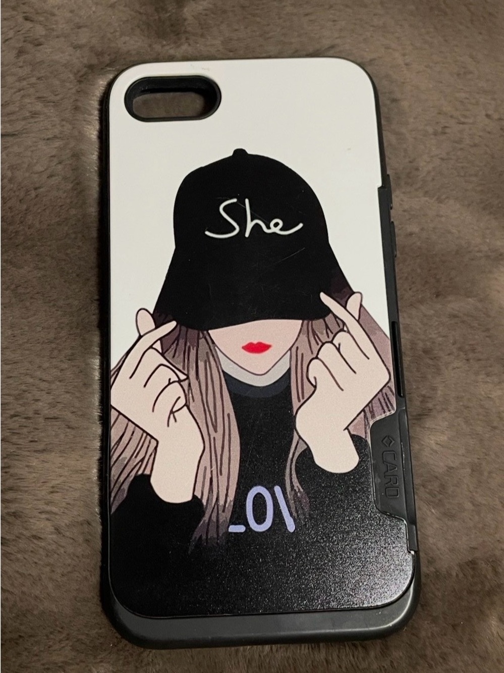 iPhone 7 phone case with card holder. From Korea